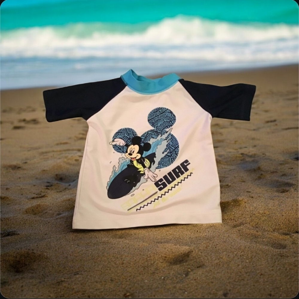 Disney Micky swim shirt 3-6 mo quick dry🏄🏻♂️great for pool 🏊♀️ and b